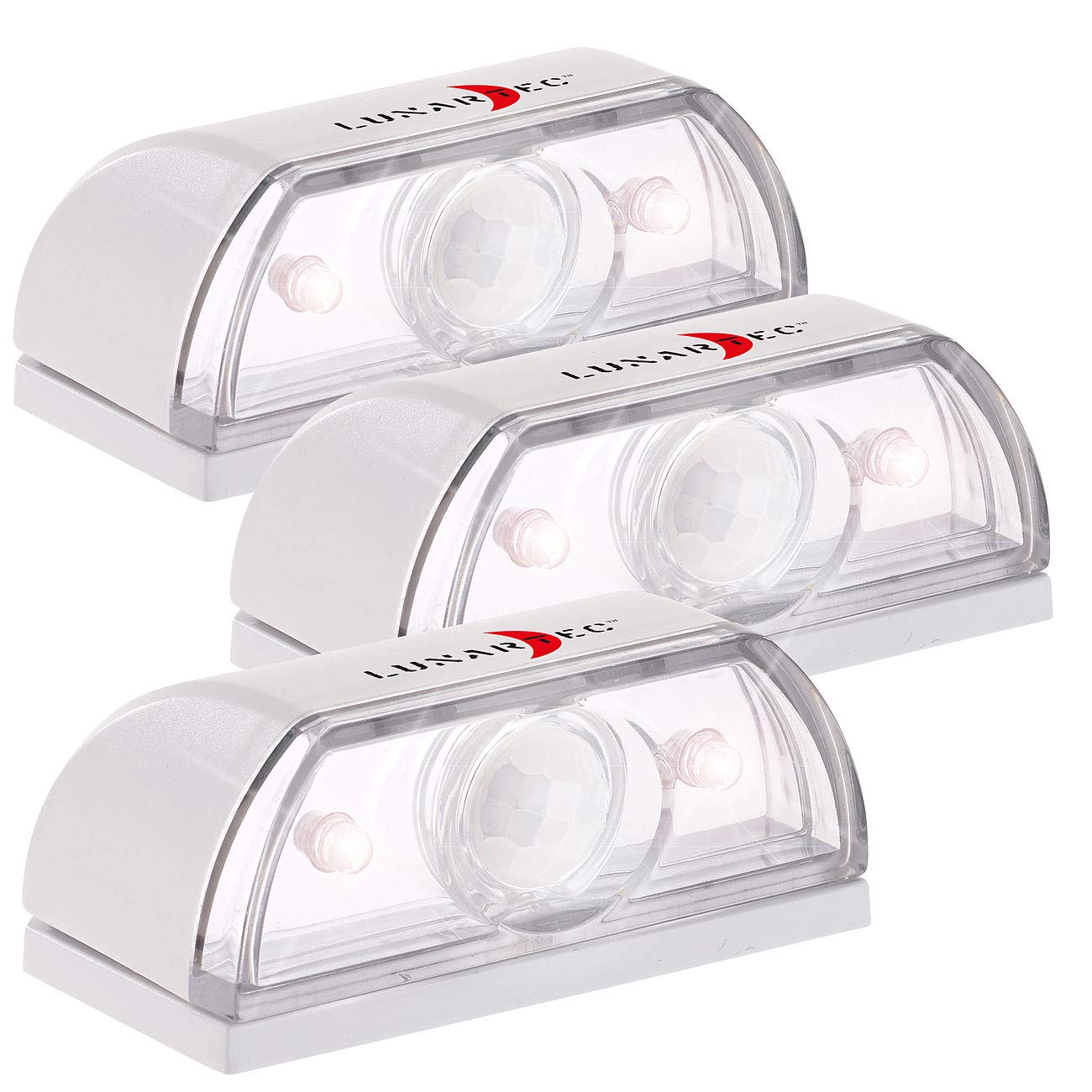 Lunartec Innenbeleuchtung Mini-Treppenleuchte PIR 3er-Set