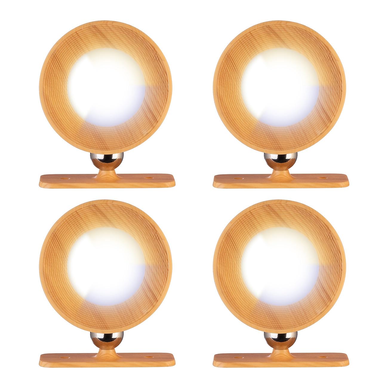 Lunartec Innenbeleuchtung LED-Wandlampe 4er-Set Pinie dimmbar