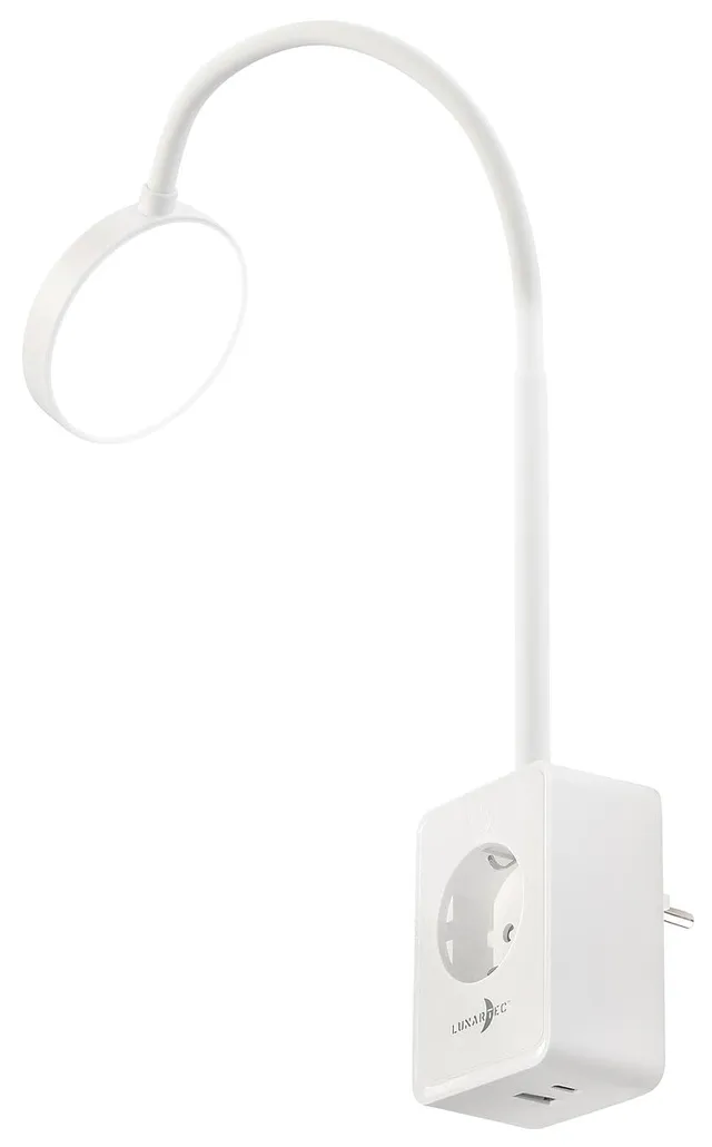 Lunartec Innenbeleuchtung Steckdosenlampe weiß dimmbar USB