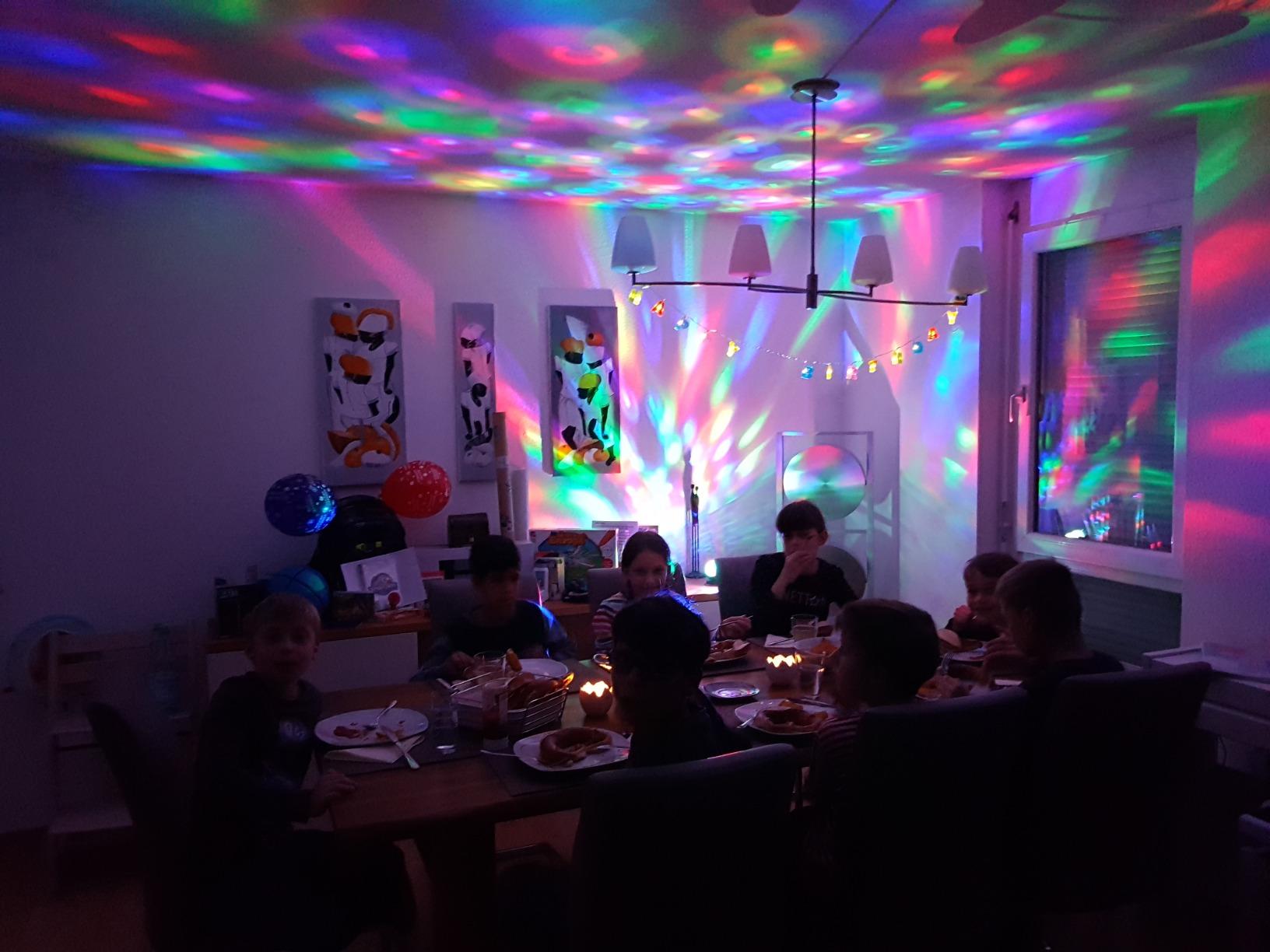 Lunartec Licht-Dekoration rotierende Disco-Leuchte RGB 3 Watt