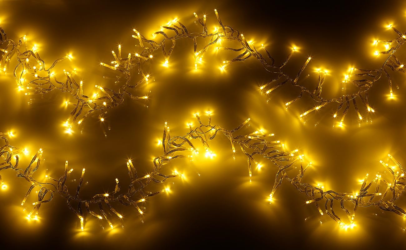Lunartec Licht-Dekoration Büschel-Lichterkette 300 LEDs warmweiß 3m