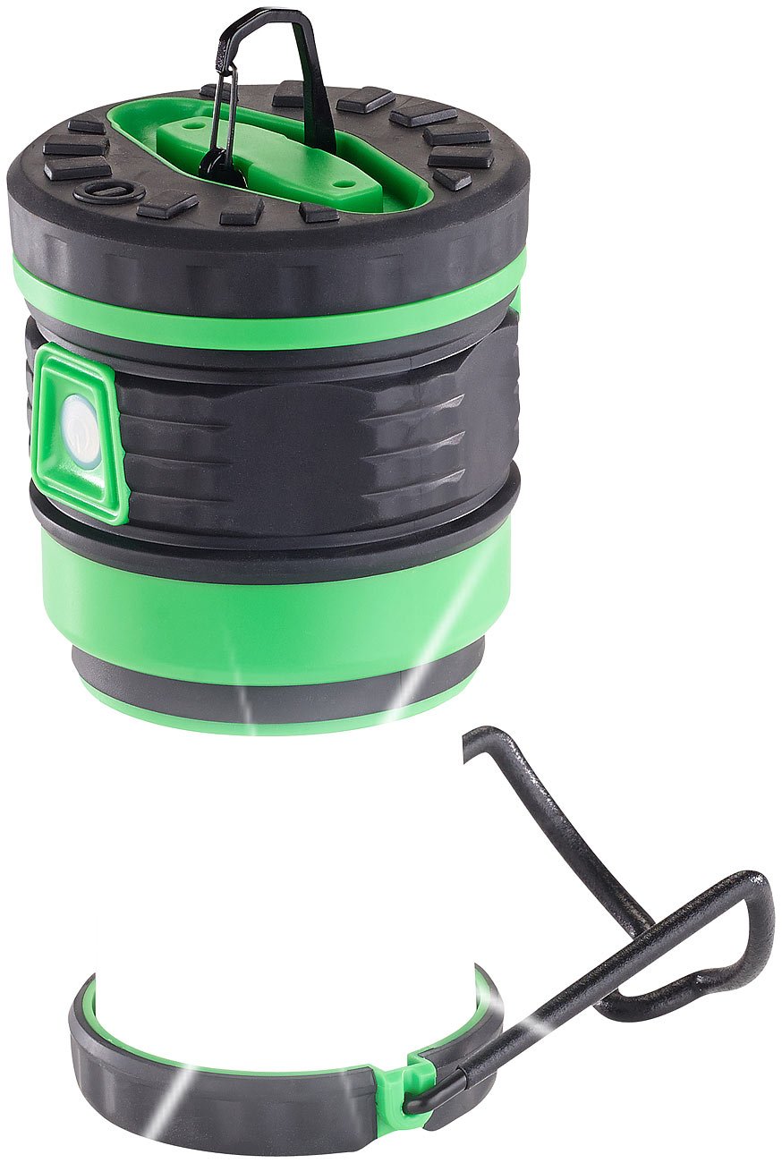 Lunartec 3in1 LED-Campinglaterne Akku Powerbank 300 lm