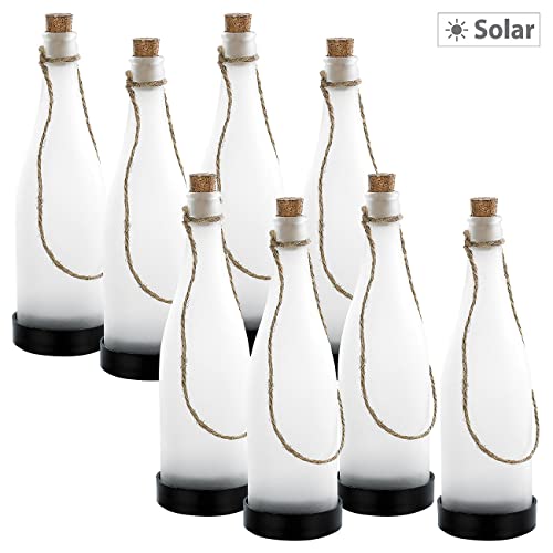 Lunartec Licht-Dekoration Flaschenpost Solar 8er-Set warmweiß