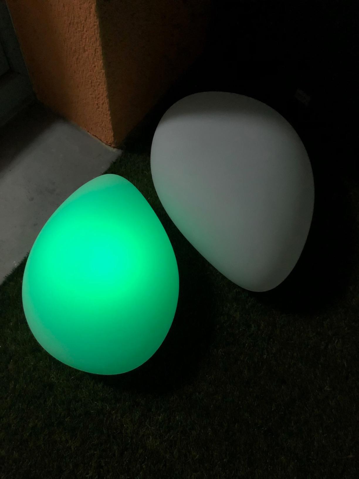 Bonetti Solar Lights Solarlampe Stein 40 cm RGB warmweiß