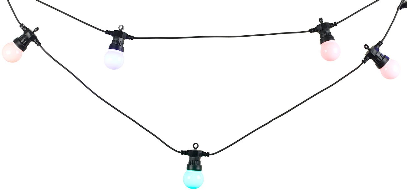 Lunartec Licht-Dekoration Lichterkette Birne 20er 9,5 m bunt