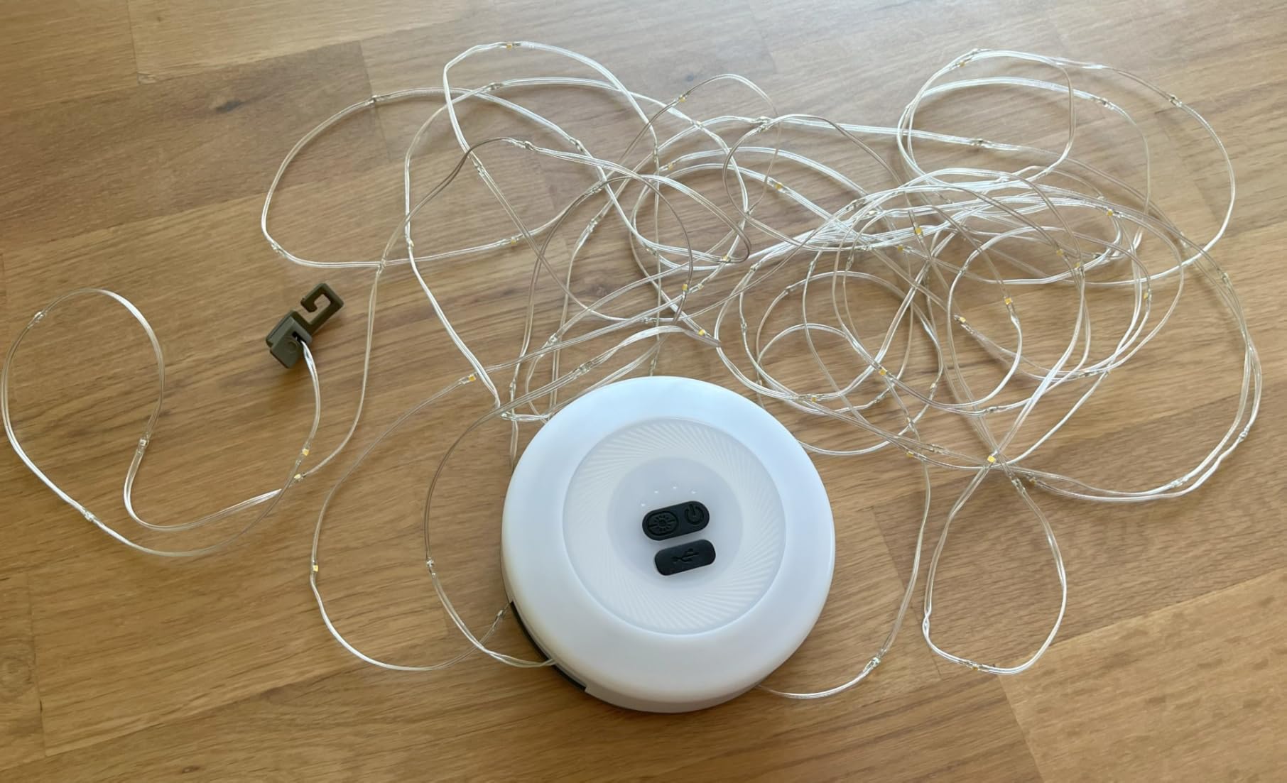 Lunartec Licht-Dekoration 2in1 Campingleuchte 10 m 130 LEDs weiß