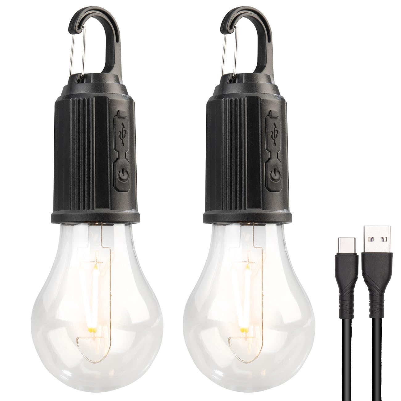 Lunartec Leuchtmittel LED Akku Glühbirne 120 lm 2er Set