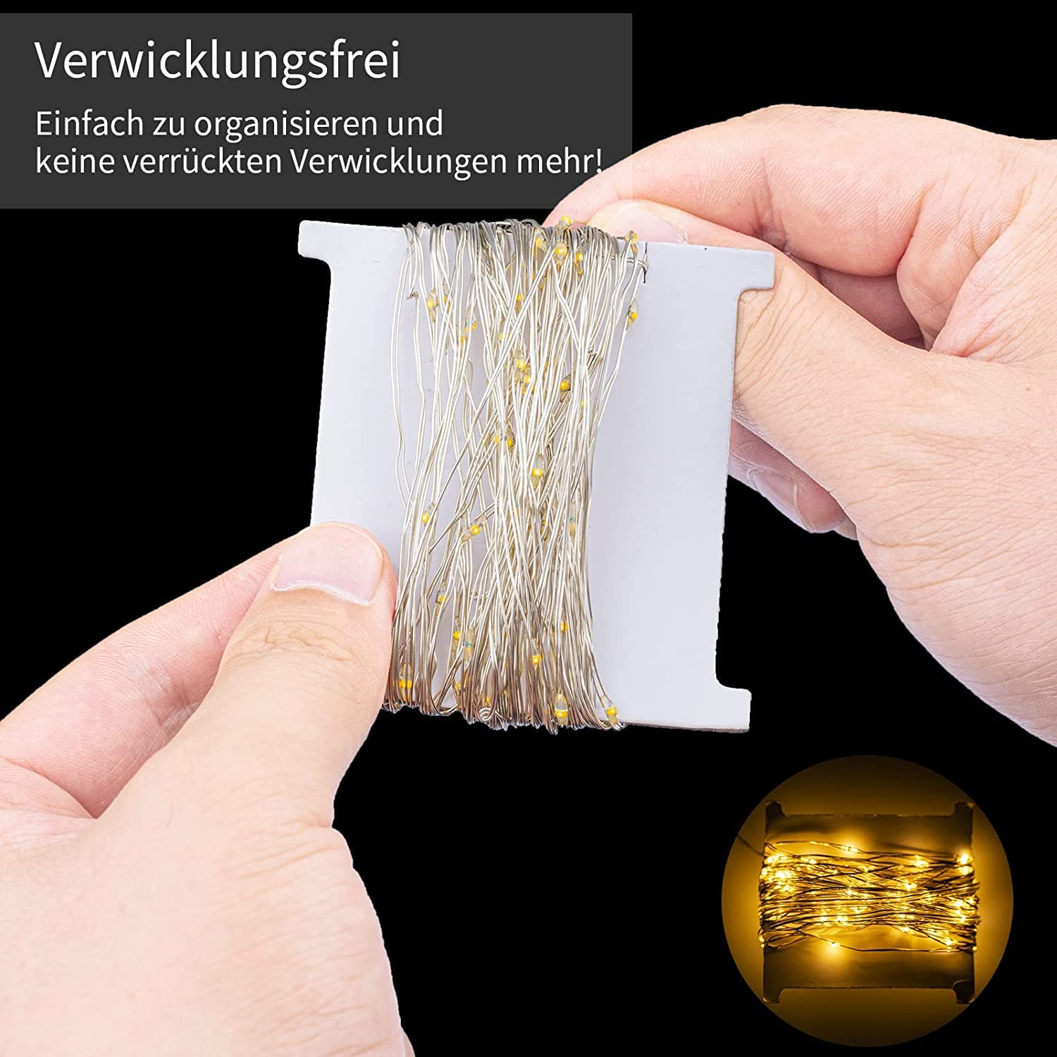 Koopower Battery Fairy Lights Lichterkette 11m 100 LED warmweiß