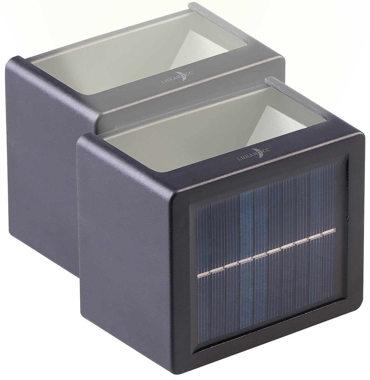 Lunartec Außenbeleuchtung Solar-Wandleuchten 2er warmweiß