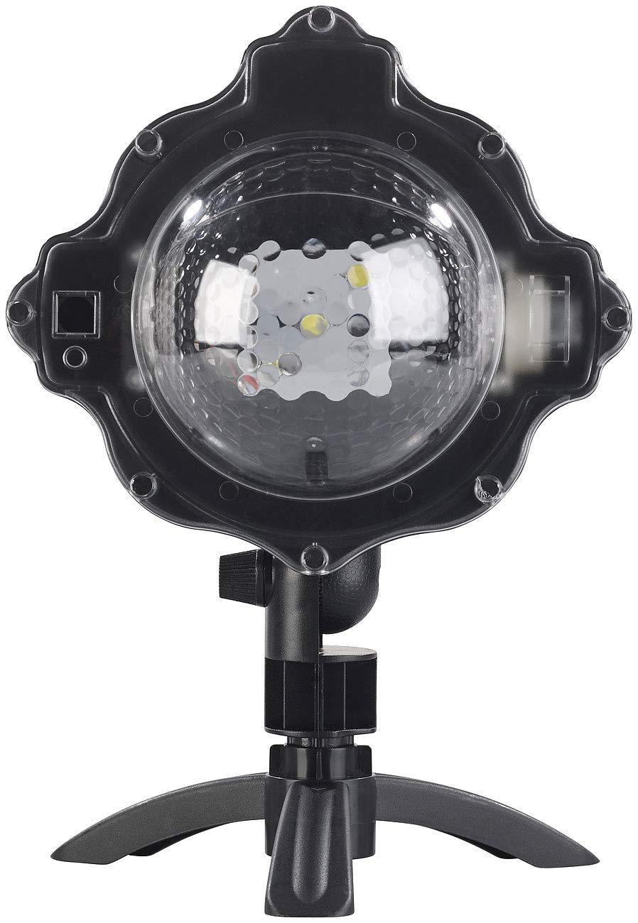 Lunartec Licht-Dekoration Schnee-Projektor LED-Kugellampe weiß IP44