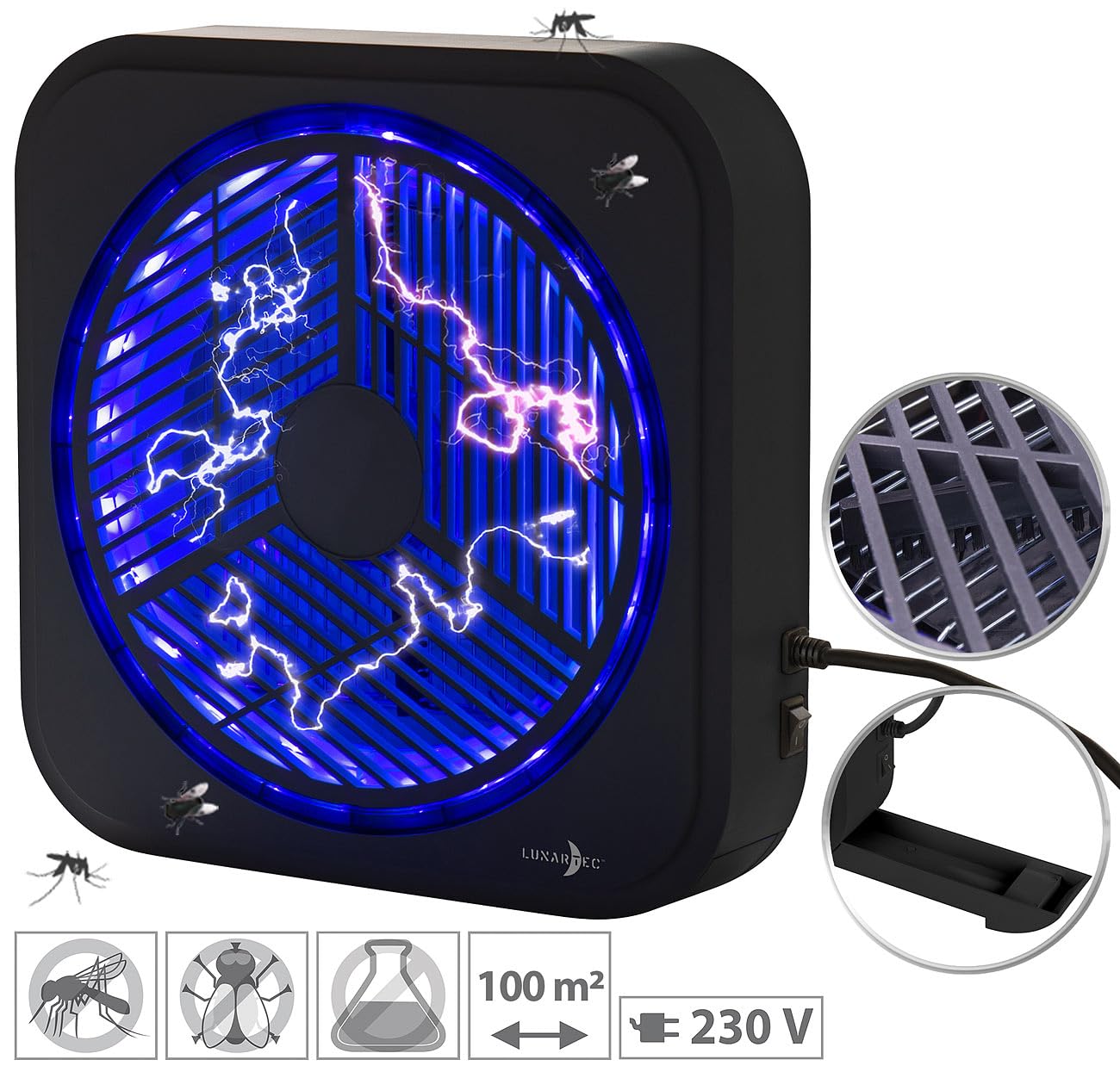 Lunartec Leuchtmittel UV-Insektenvernichter IV-650 12W Wand