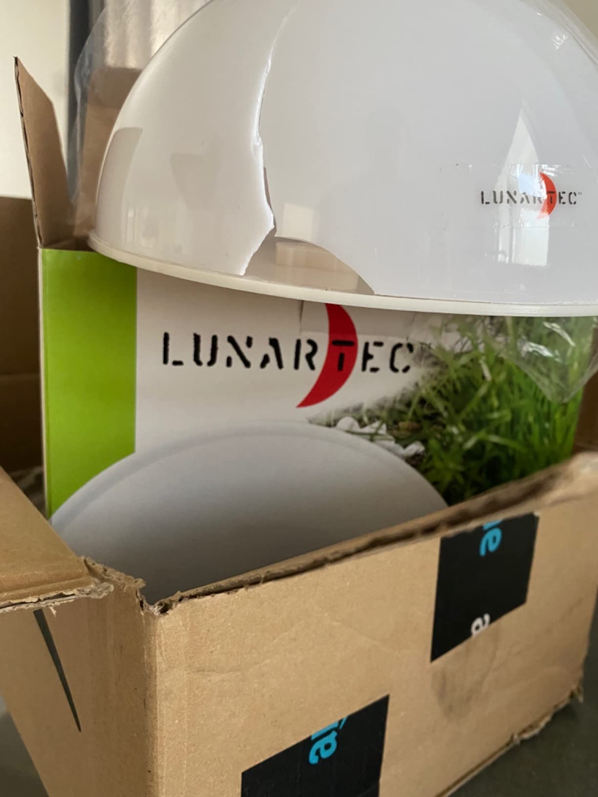 Lunartec Außenbeleuchtung Solar-Halbkugel weiß 20 cm