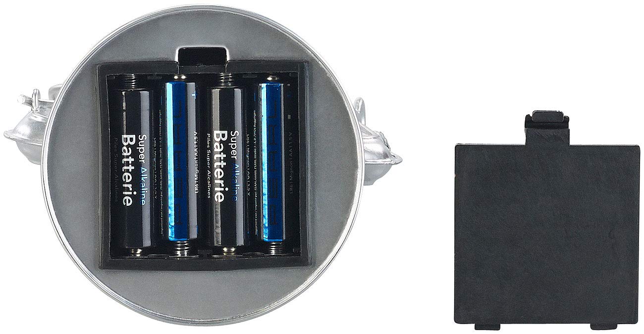 Lunartec Sturmlaterne silbern Batterie LED-Laterne 200lm