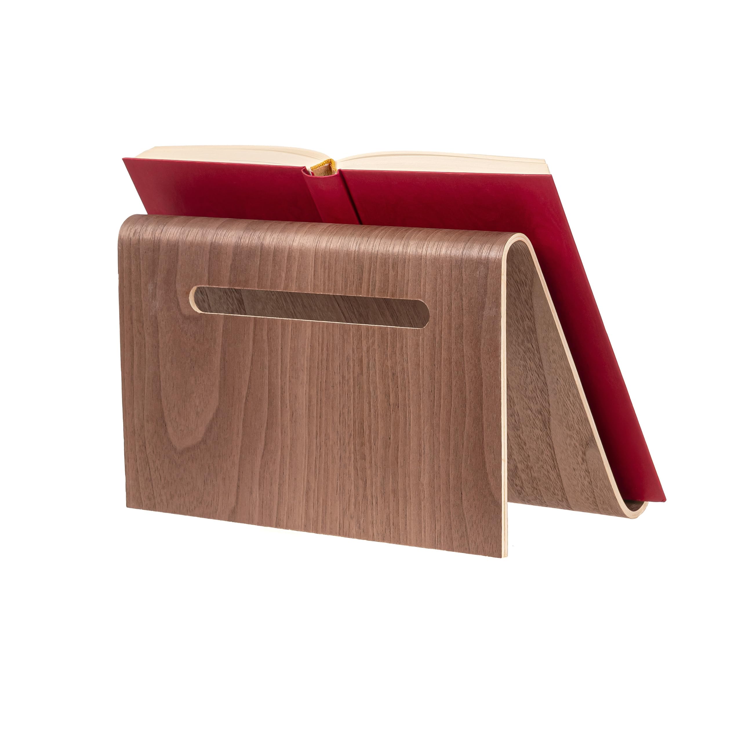 Bonetti Light arches Tablet-Halter Holz Walnuss 26 cm Buchständer