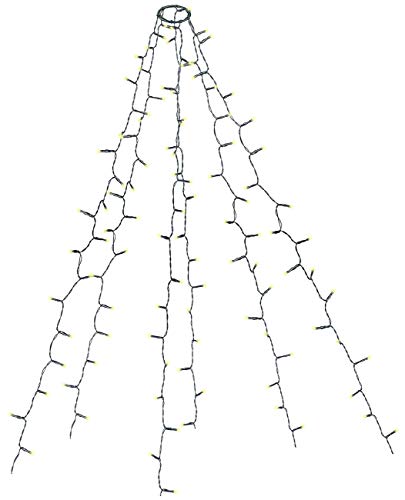 Lunartec Licht-Dekoration Christbaum-Überwurf 180 LEDs warmweiß IP44
