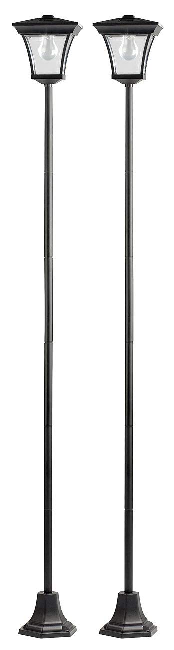Lunartec Außenbeleuchtung Solar-Gartenleuchte 200cm 2er-Set