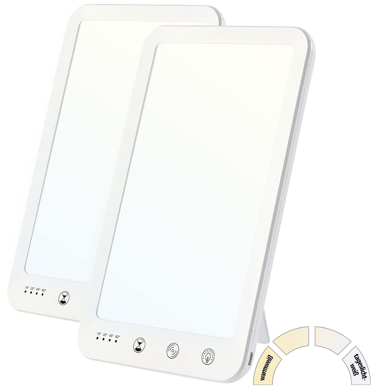Lunartec Innenbeleuchtung Tageslichtlampe 10000 Lux 2er Set