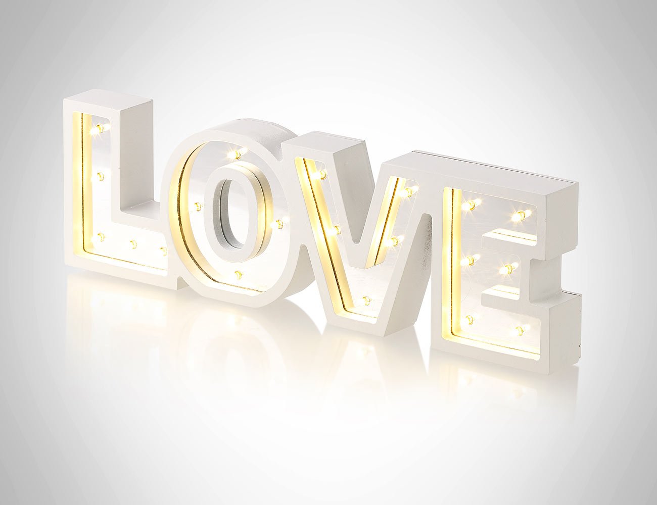 Lunartec Licht-Dekoration LOVE Schriftzug batteriebetrieben