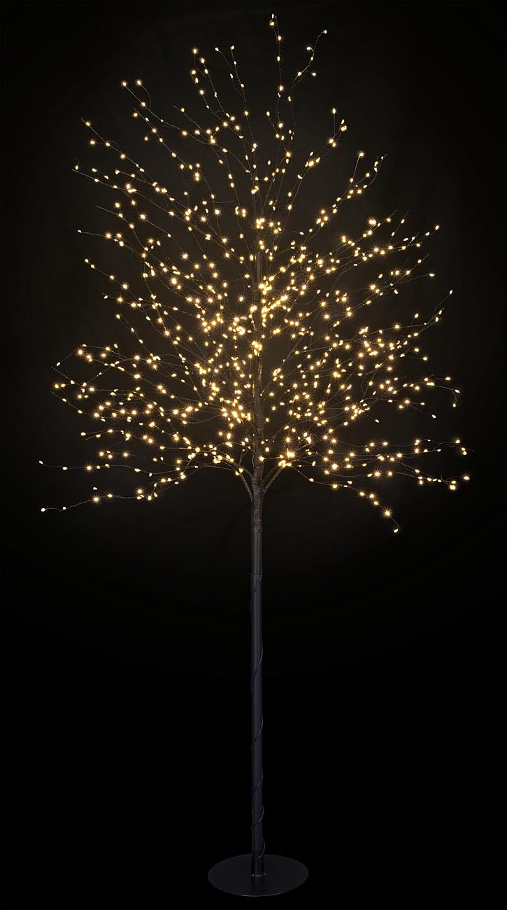 Lunartec Licht-Dekoration LED-Lichterbaum 150cm 2er-Set warmweiß IP44