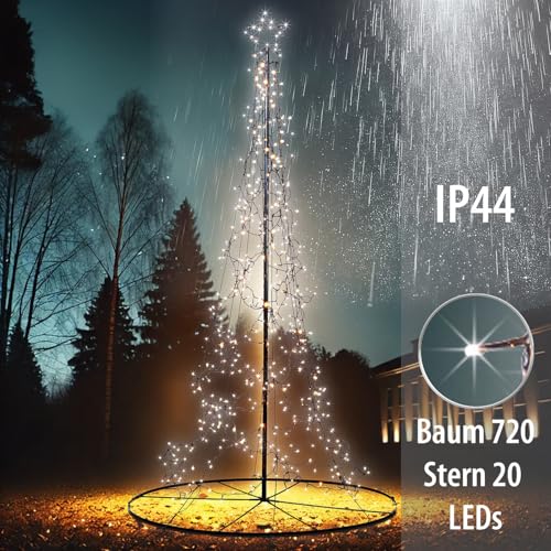 Lunartec Licht-Dekoration LED-Metall-Tannenbaum 250cm 740 LEDs