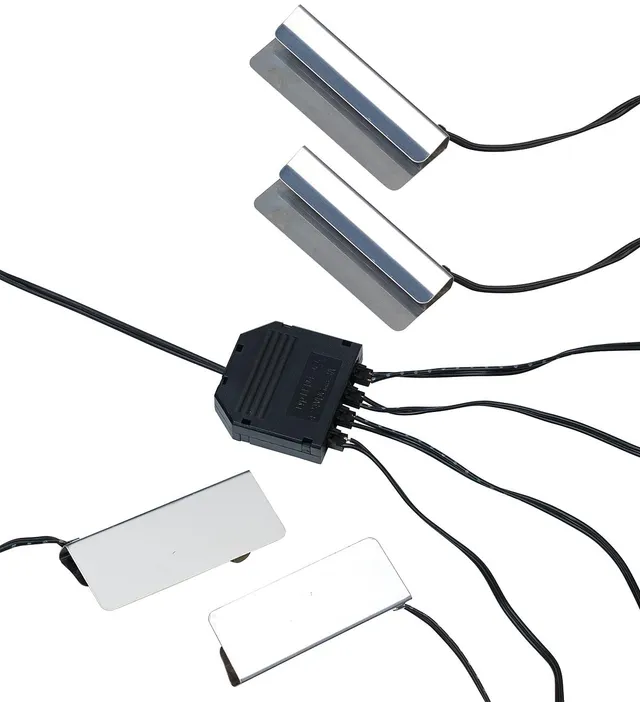 Lunartec Glasbodenbeleuchtung LED 4 Clips Tageslichtweiß