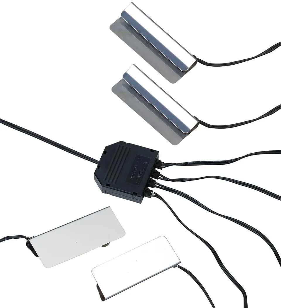 Lunartec Glasbodenbeleuchtung LED 4 Clips Tageslichtweiß