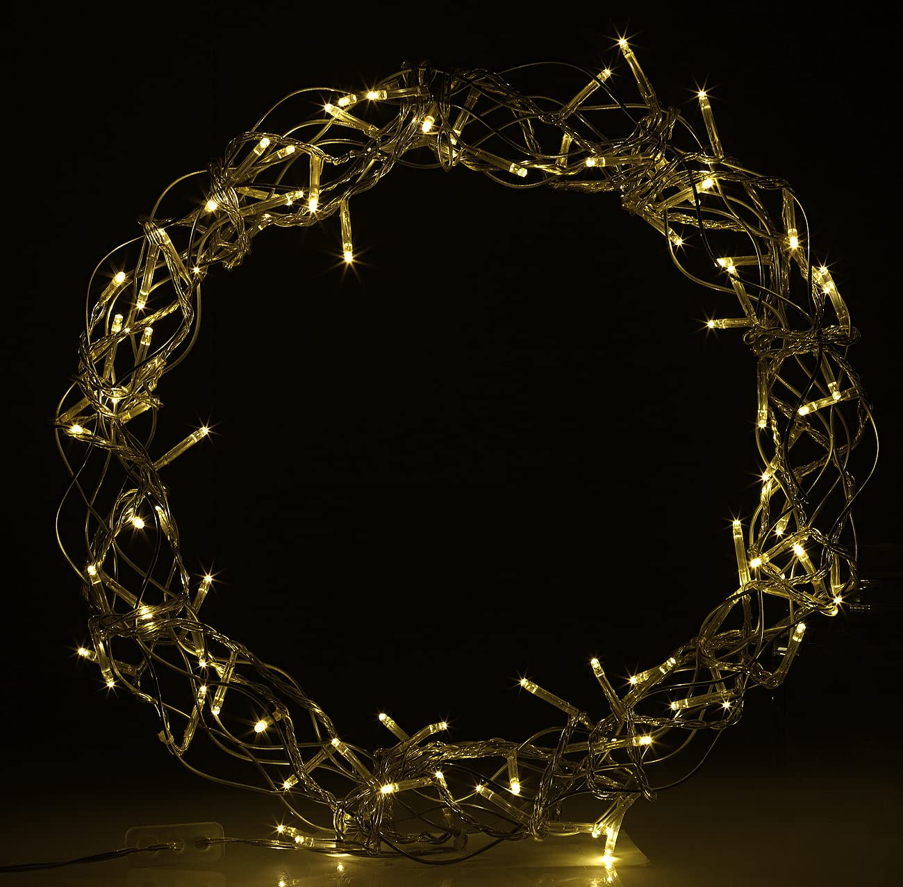 Lunartec Licht-Dekoration LED-Lichterkranz 90 LEDs 30 cm warmweiß