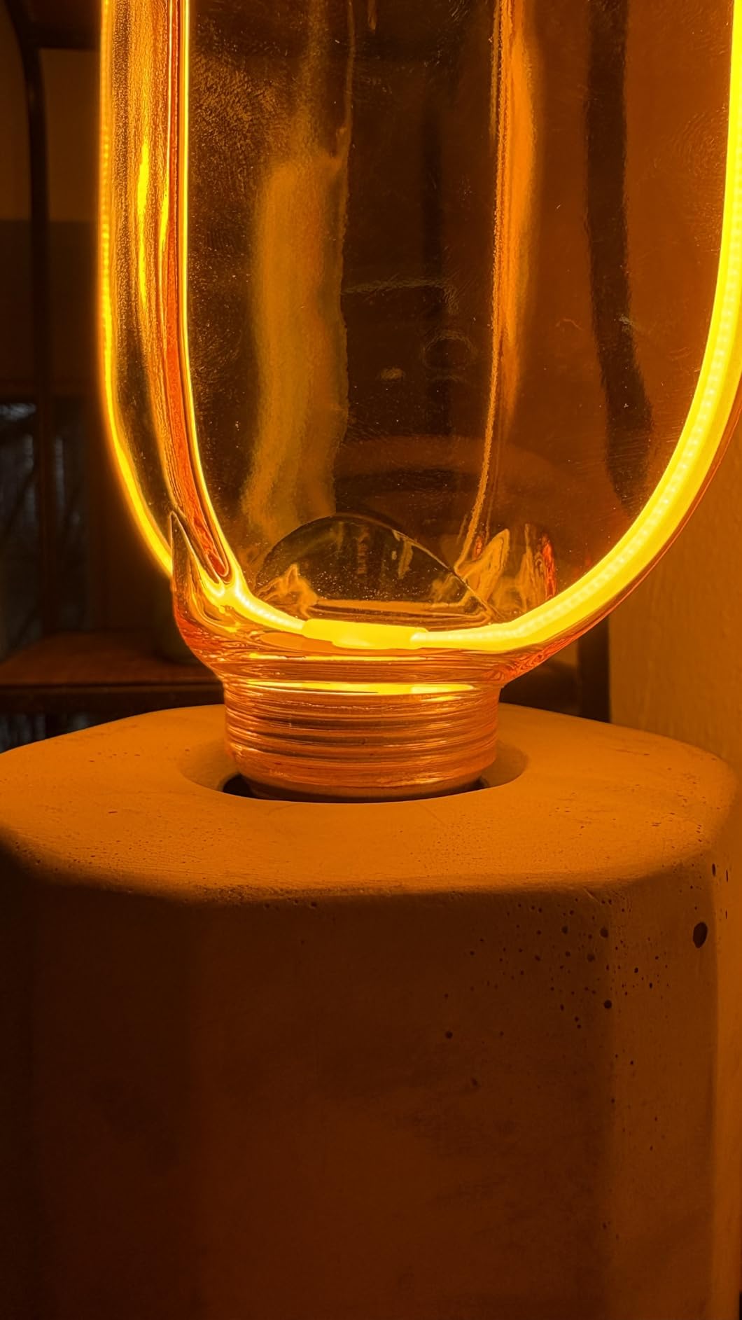 Lunartec Innenbeleuchtung Tischlampe Beton E27 Grau