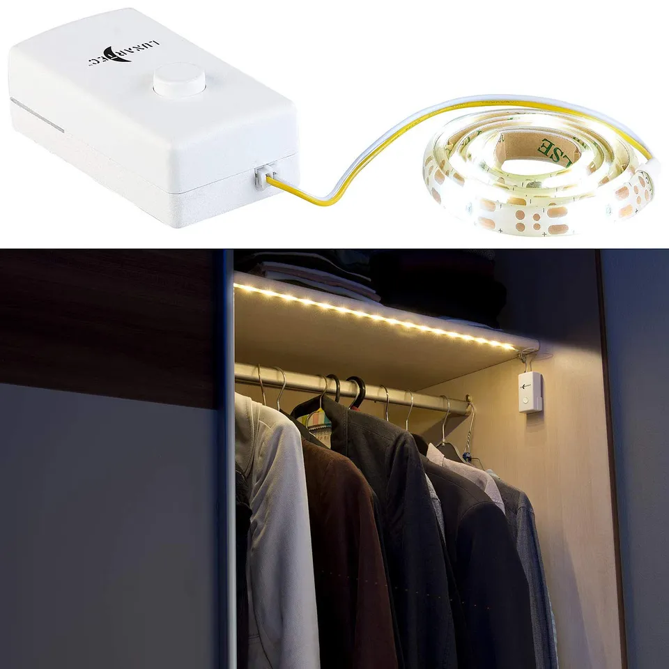 Lunartec Leuchtmittel LED Streifen Batterie 60cm tageslichtweiß