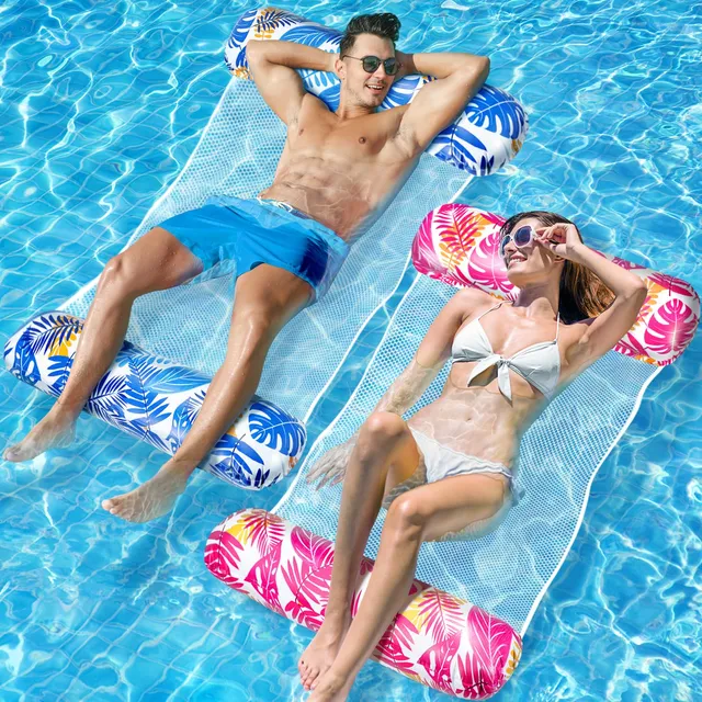 WEARXI Schwimmhilfen Luftmatratze Pool XL 2 Stück 4in1
