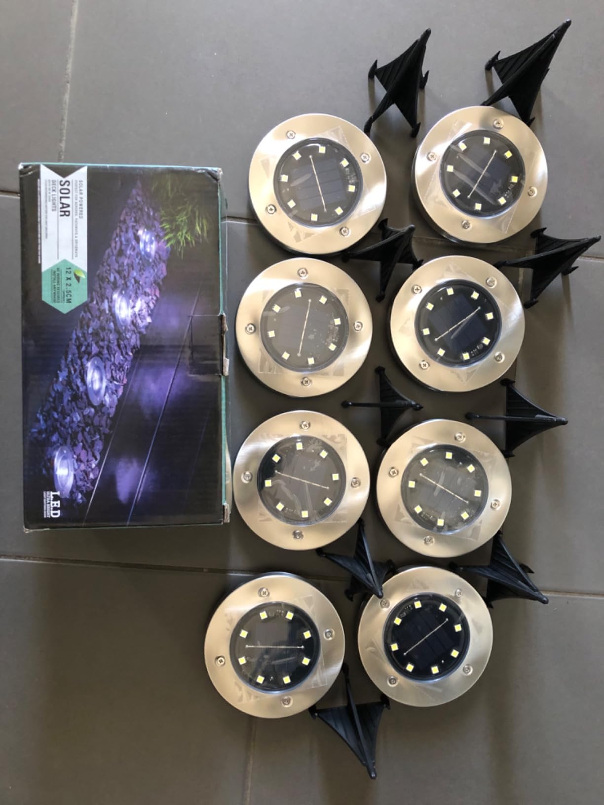 Qedertek Lighting Solar Bodenleuchten 8 Stück weiß IP65 Edelstahl