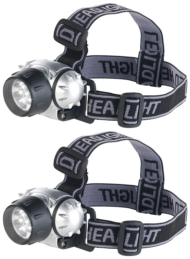 Lunartec SL-90 LED-Stirnlampe 30 Lumen 2er-Set tageslichtweiß