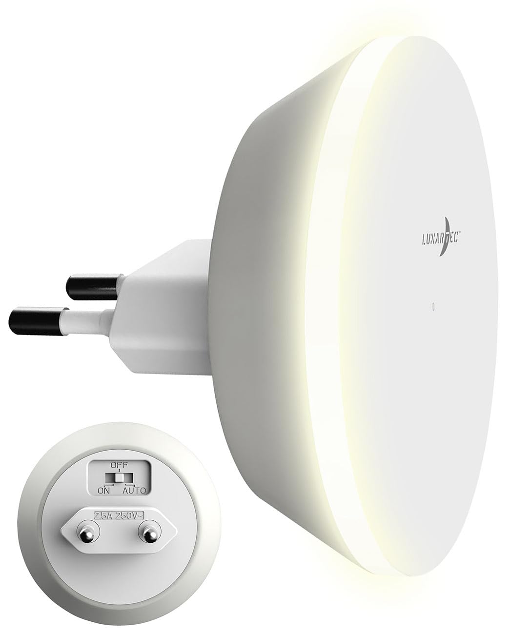 Lunartec Innenbeleuchtung LED-Nachtlicht Steckdose rund dimmbar