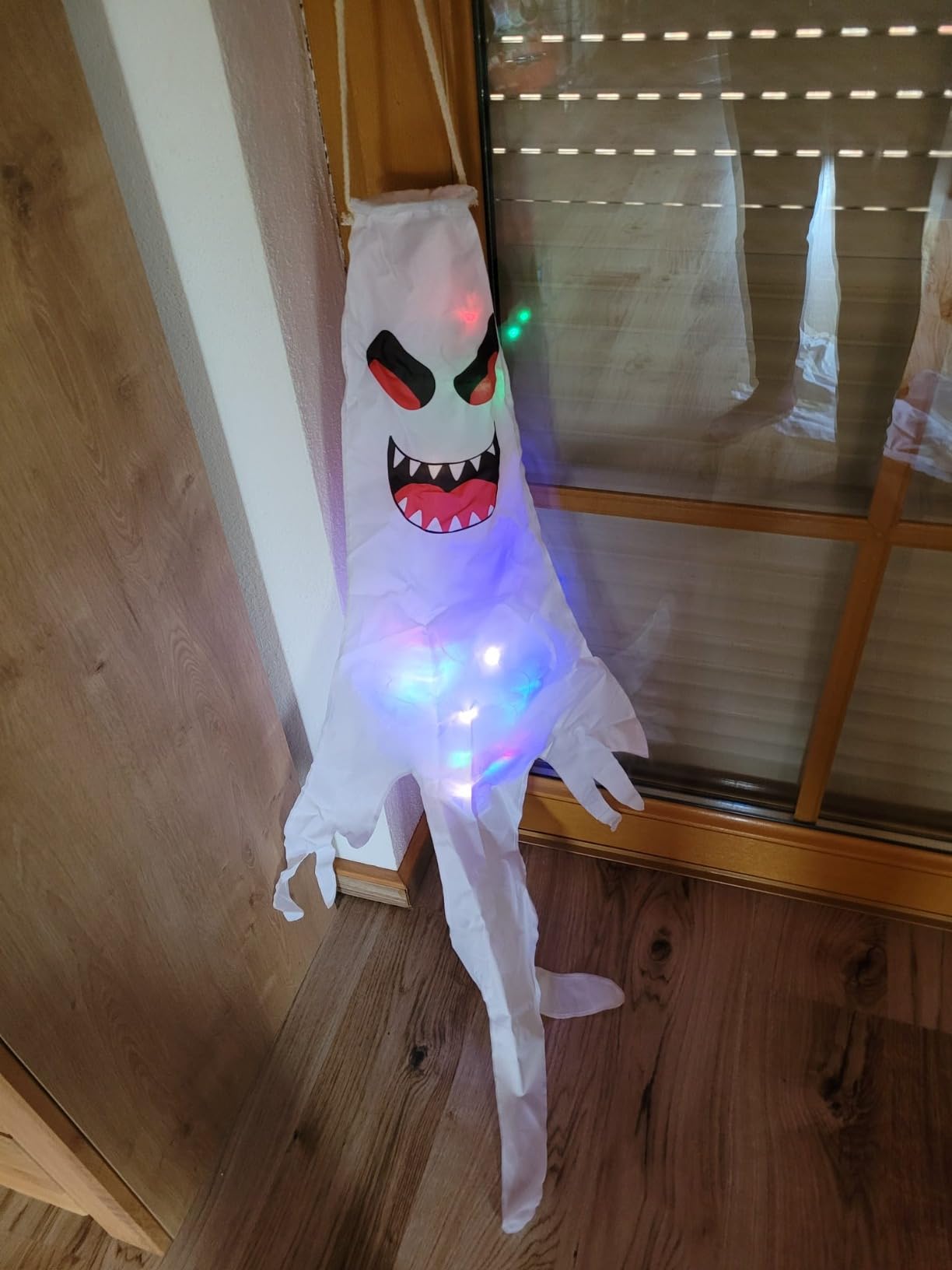 Qedertek Lighting Halloween-Geister Windsack 120cm 2er-Set LED