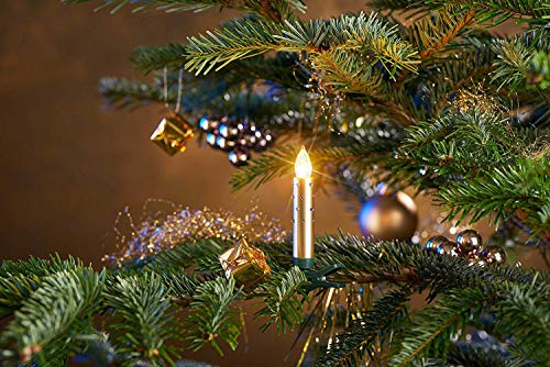 Bonetti Wireless Christmas Candles Baumkerzen gold 12er-Set LED