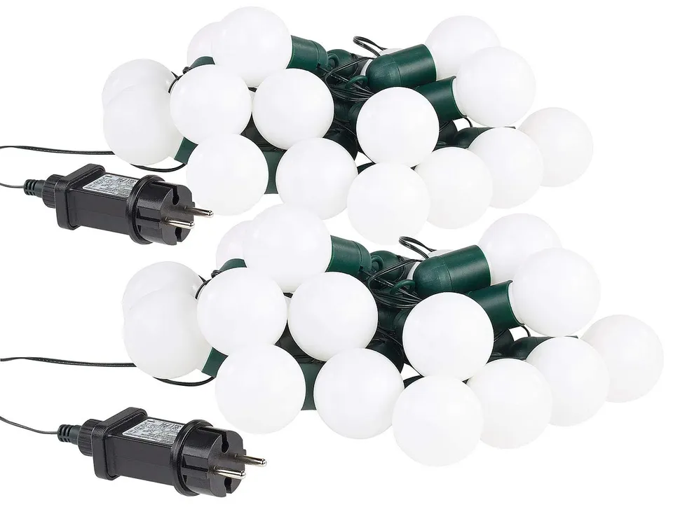 Lunartec Licht-Dekoration LED-Lichterkette 2er-Set 20 Birnen warmweiß