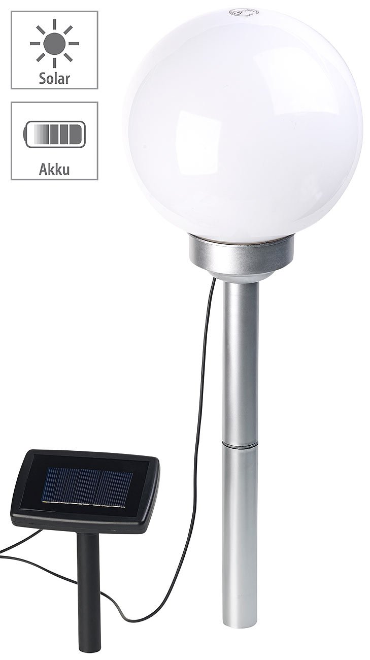 Lunartec Licht-Dekoration Solar-LED-Kugeln Ø 20 cm 4er-Set warmweiß