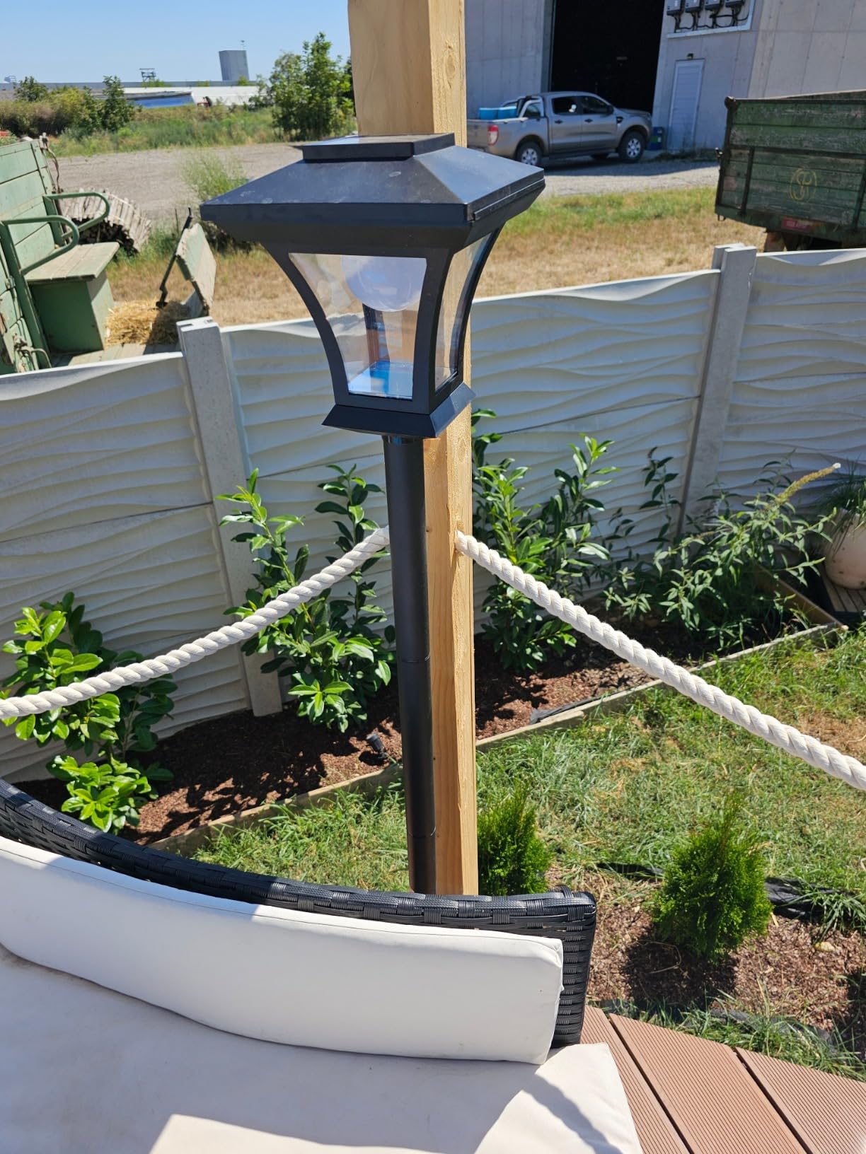Bonetti Solar Gartenlaterne 120 cm warmweiß 8 LEDs