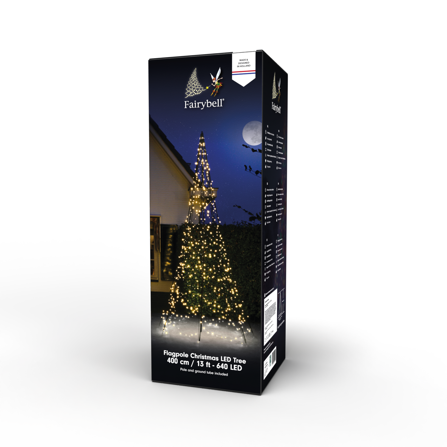 Fairybell Standard 4 m Lichterbaum 640 LED Warmweiß mit Mast
