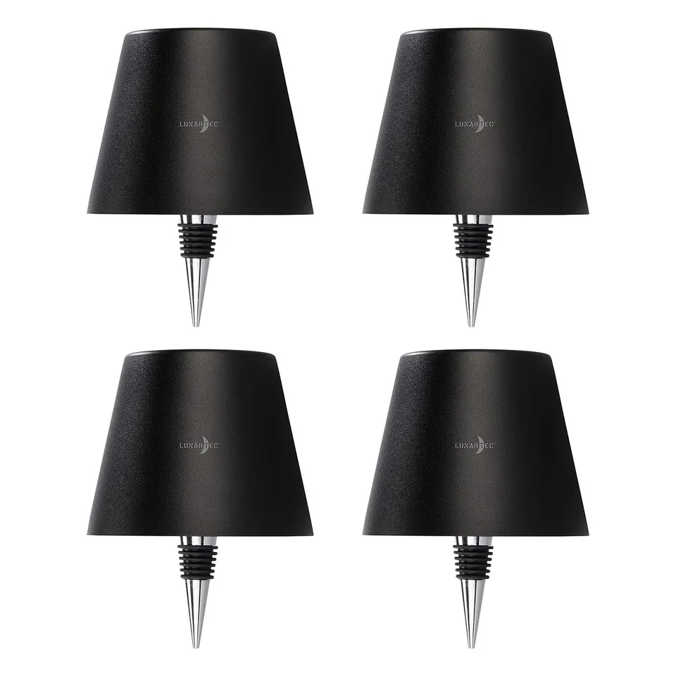 Lunartec Innenbeleuchtung Flaschenlampe 4er-Set RGBW Akku