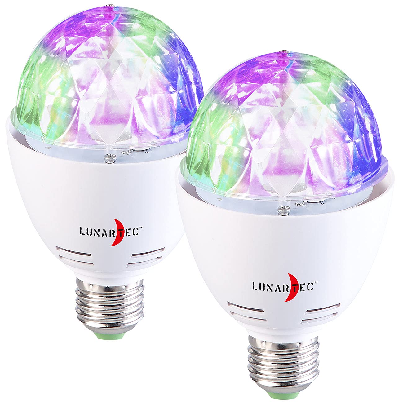 Lunartec Leuchtmittel Partylicht Disco-LED 4er-Set E27 RGB