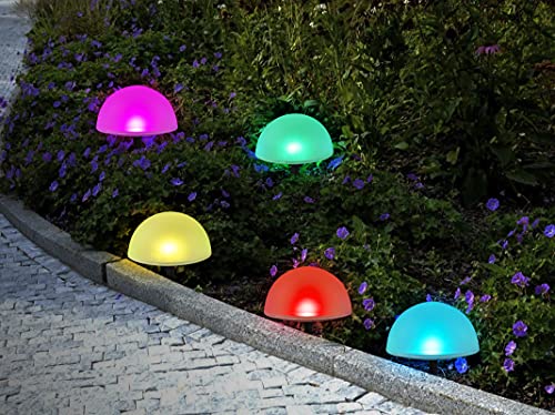 Bonetti Solar Lights Bodenlichterkette Halbkugel 5er bunt 4 m