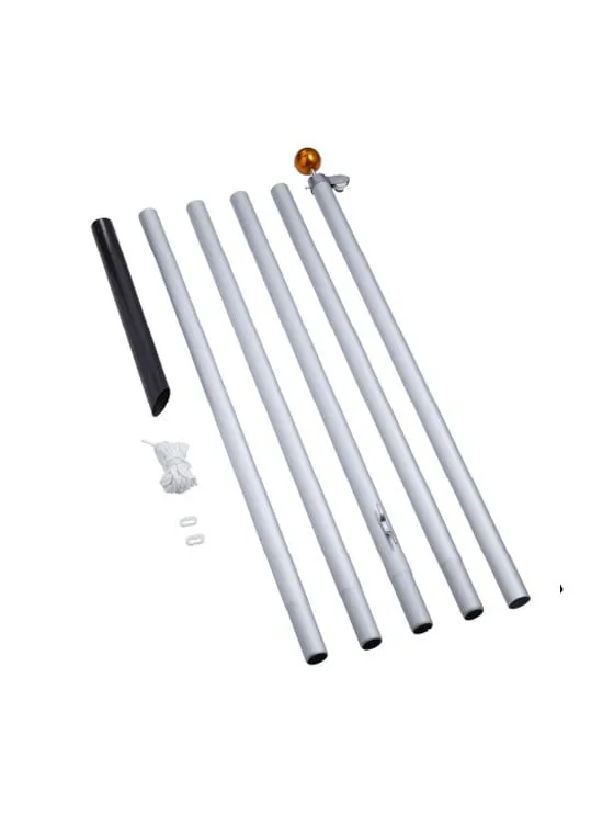 Fairybell Flagpoles FA-P-01 Fahnenmast 6 Meter Silber
