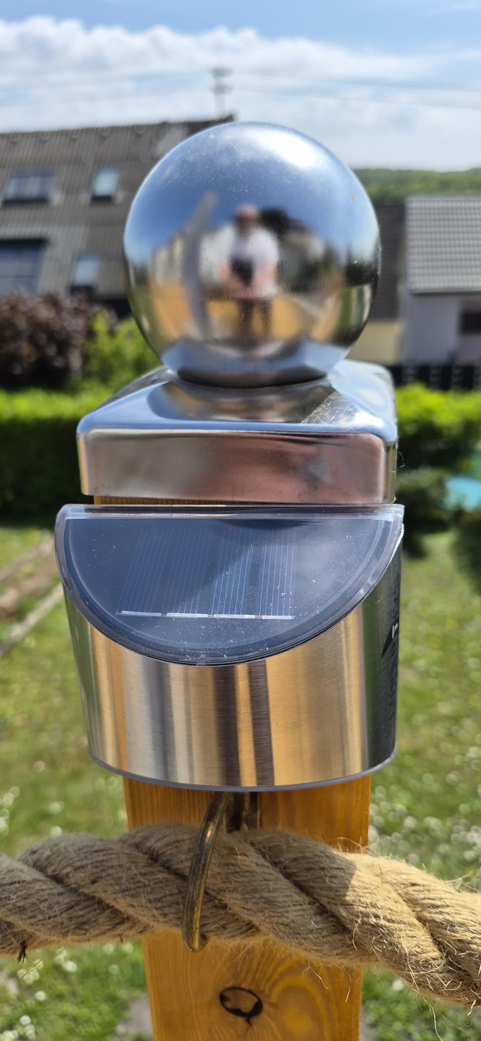 Lunartec Außenbeleuchtung 4er Solar-Wandleuchten Edelstahl 20 lm IP44