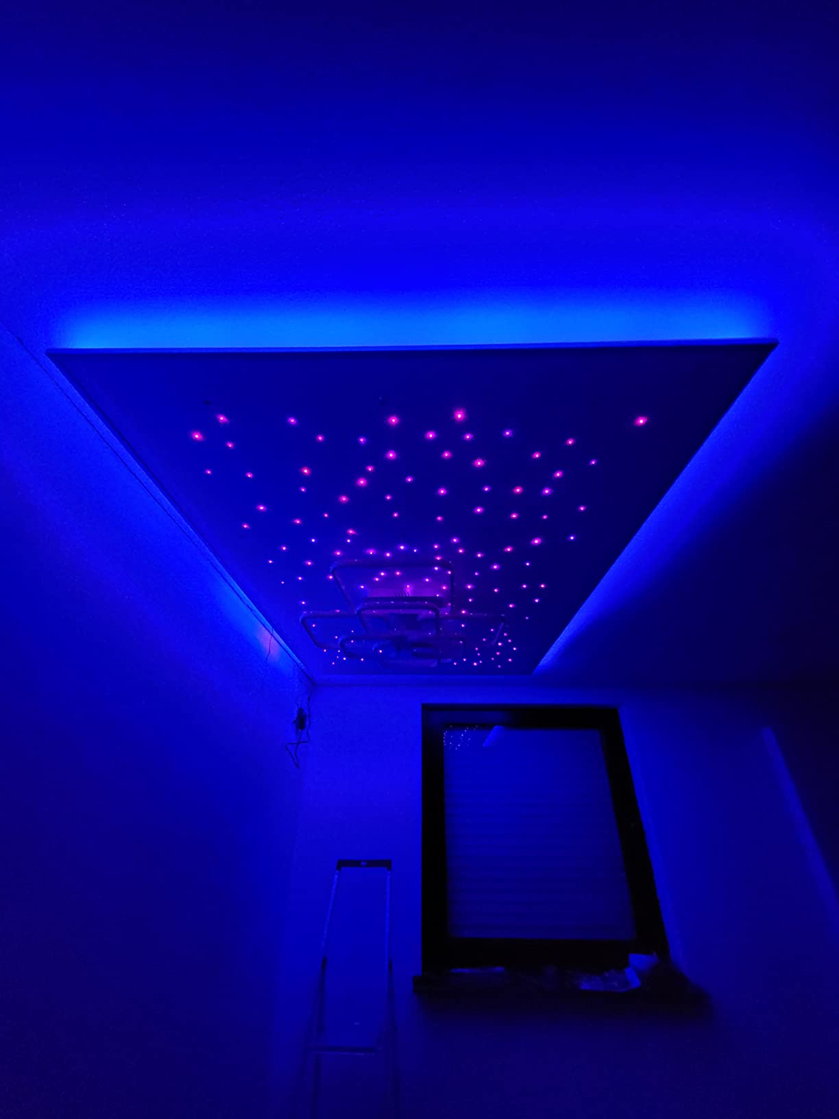 Lunartec Licht-Dekoration Glasfaser-Sternenhimmel 200 Fasern RGB