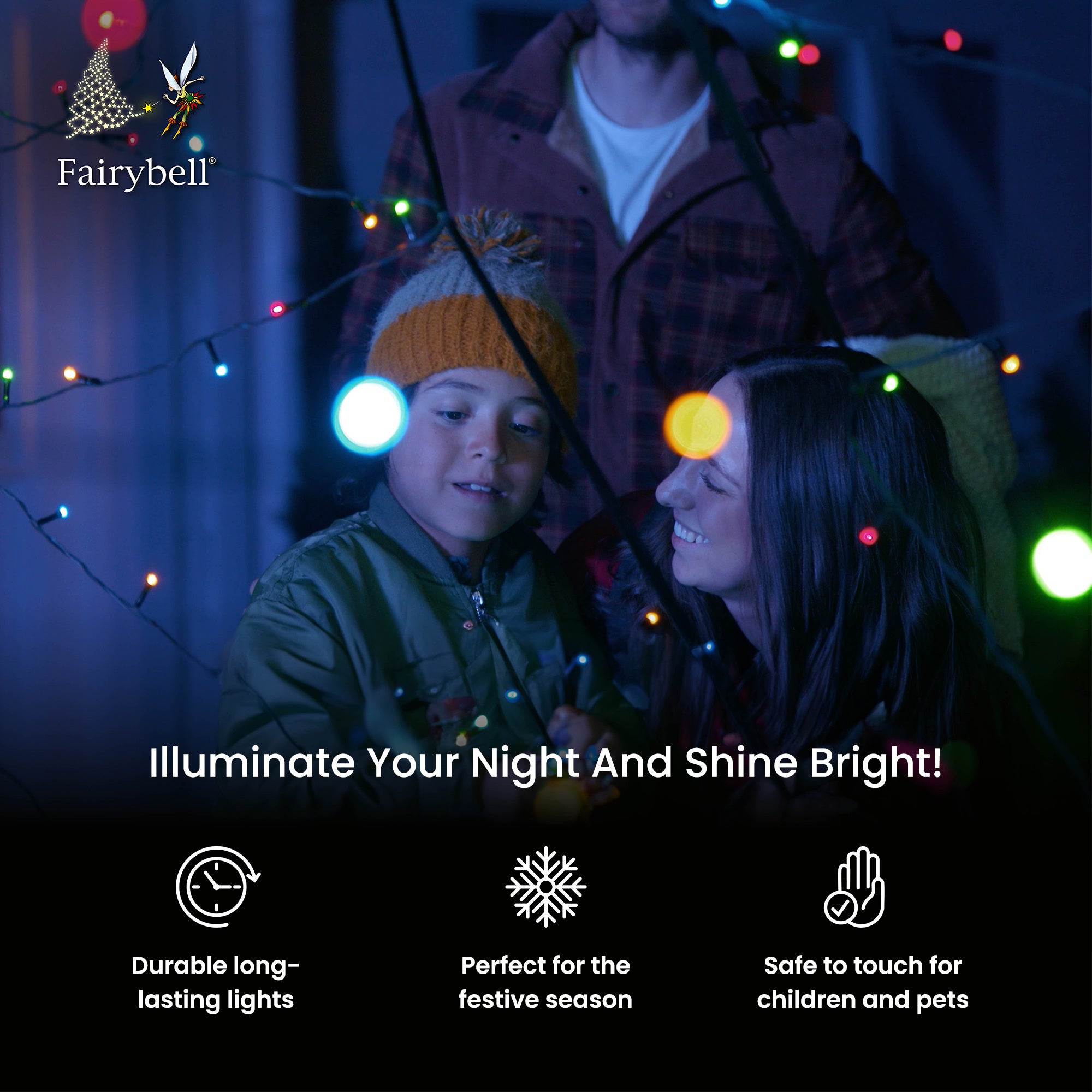 Fairybell All-Surface 3 m Lichtbaum 320 LED Twinkle warmweiß