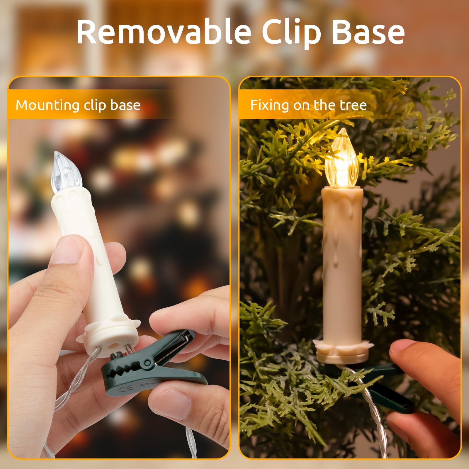 Koopower Candle Lights Lichterkette 7M 20 Kerzen mit Timer