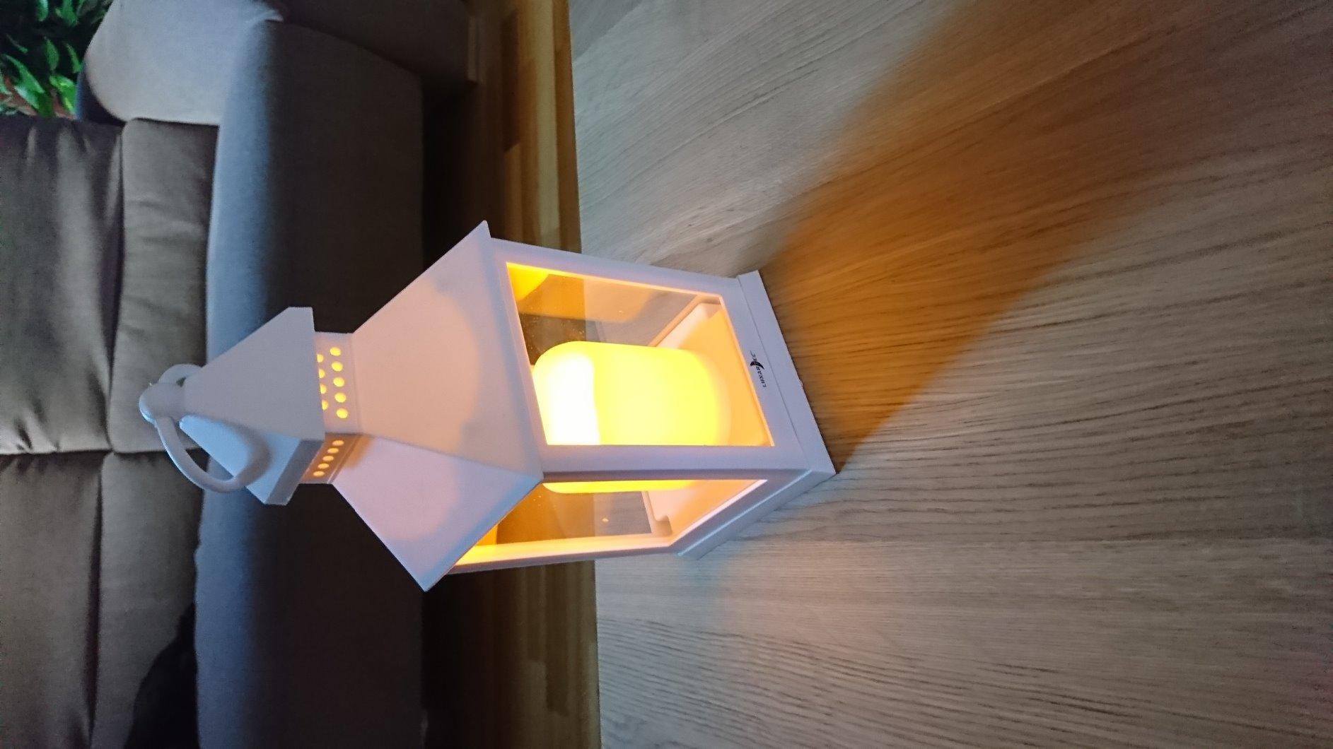 Lunartec Licht-Dekoration LED Grablicht weiß mit Timer flackernd
