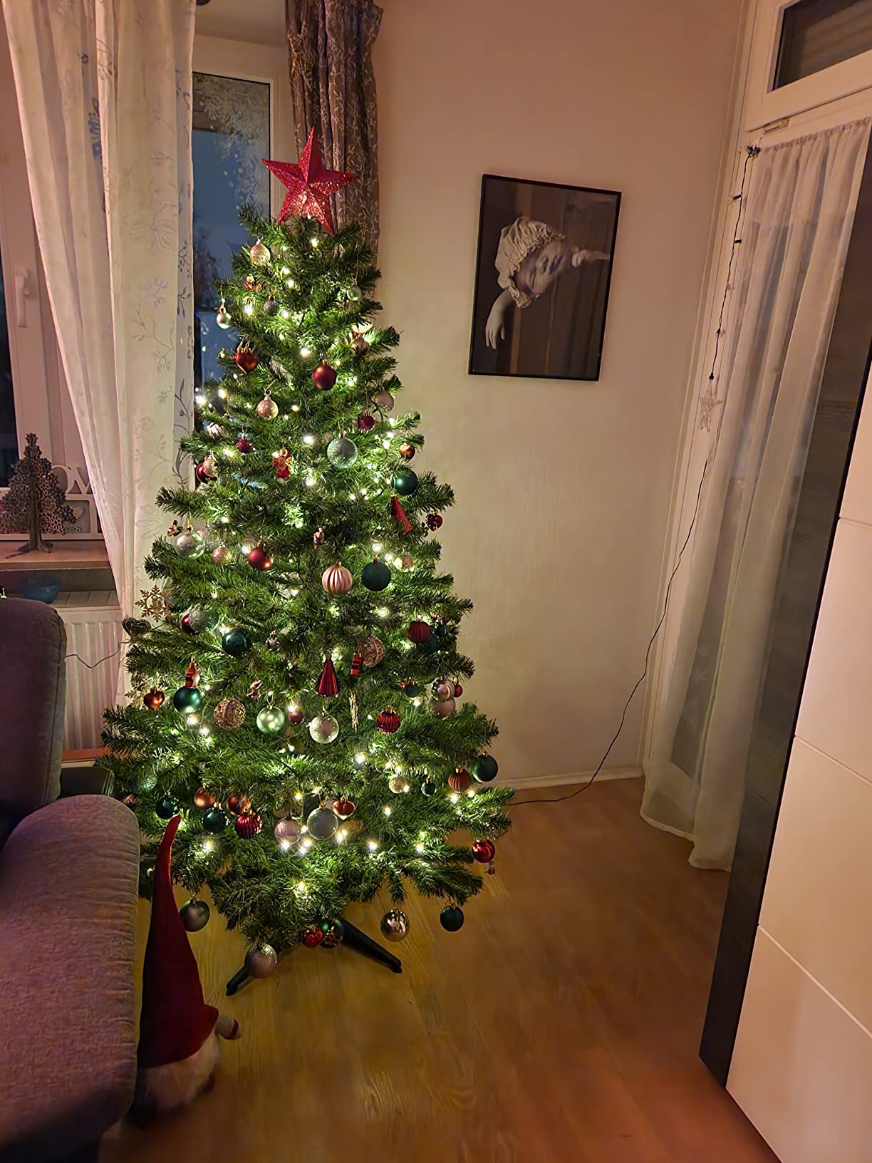 Lunartec Licht-Dekoration WLAN-Tannenbaum-Lichterkette 240 LEDs