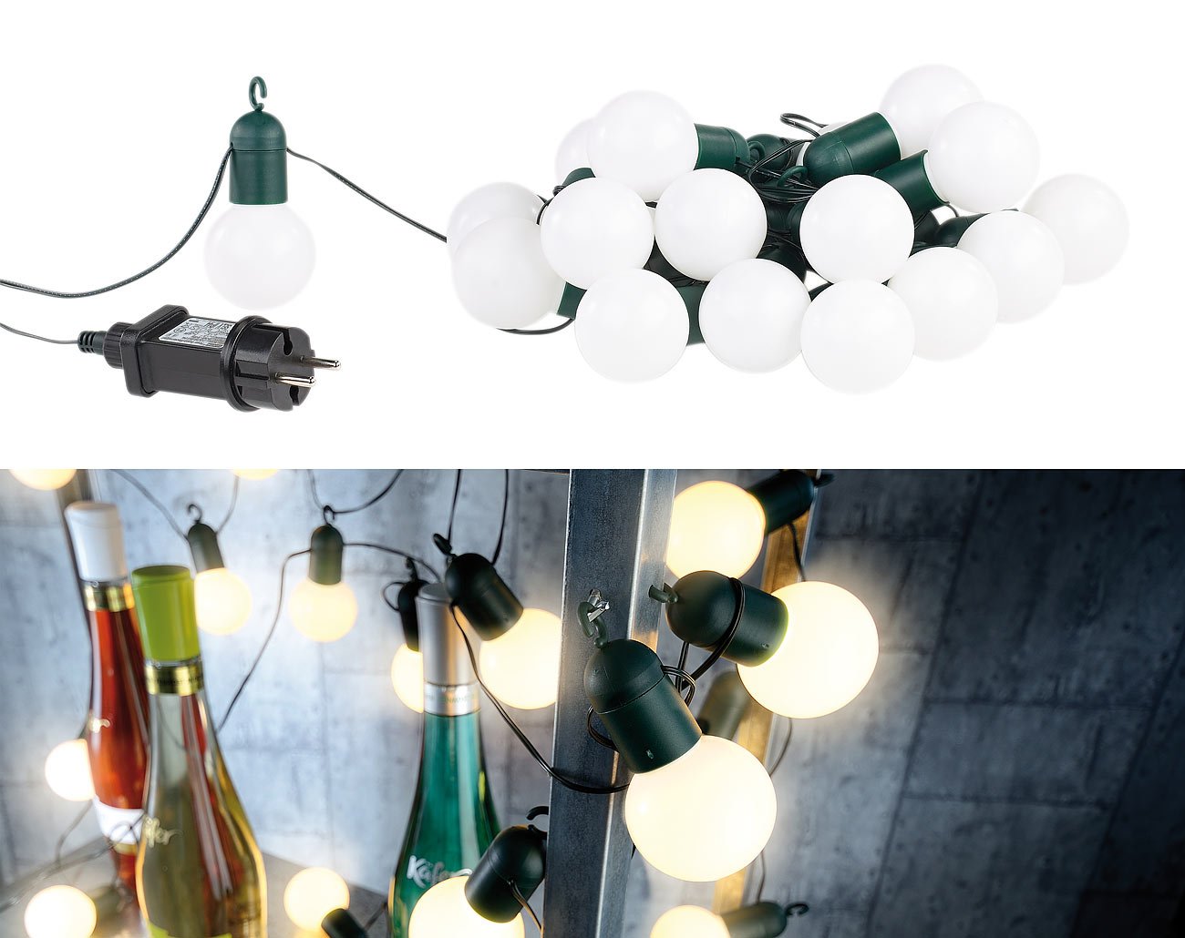 Lunartec Licht-Dekoration LED-Lichterkette 20 LEDs 7,75 m